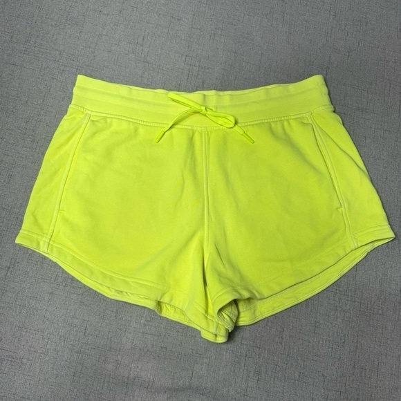 Lululemon Inner Glow High Rise Shorts Neon Yellow Highlighter Short Size 12 - Picture 4 of 8
